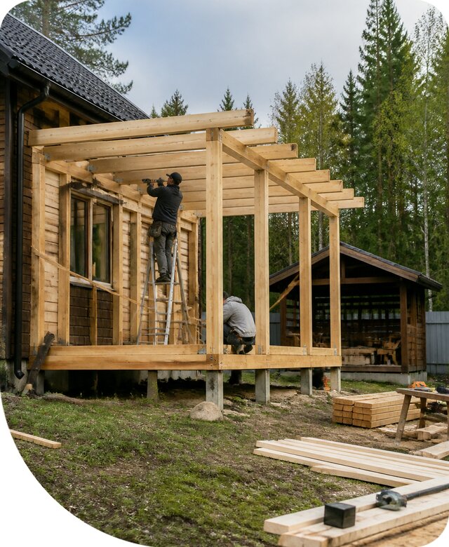 Строительство пристроек и построек на участке в Дальнереченске
