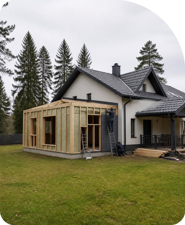 Каркасная пристройка к дому в Дальнереченске от 18342 р. | РадиДОМА-Длн